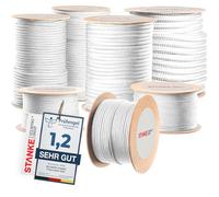 Seilwerk STANKE Corde polypropylène Blanc 10mm 25m - Ficelle agricole, pour Plants de tomates - Corde tressée pour Le Sport, la Survie, la Construction