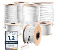 Seilwerk STANKE Corde polypropylène Blanc 8mm 20m - Ficelle agricole, pour Plants de tomates - Corde tressée pour Le Sport, la Survie, la Construction