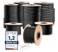 Seilwerk STANKE Corde polypropylène Noir 18mm - 50m | Corde à Linge extérieur | Cordeau épaisse pour la Construction, Le Transport, Le Bateau