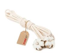 Seilwerk STANKE Cordelette 6mm x 50m en Corde Coton, torsadée en 3 brins - Corde macramé, déco, Ficelle Bricolage - Douce, teignable, Facile à Nouer, 100% Coton Naturel, Bonne adhérence