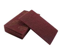 Seimneire Lot de 12 tampons Scotch Brite de couleur rouge, 200 x 125 mm, abrasifs polyvalents de qualité fine pour la préparation de surface, l'adhérence de la peinture, l'élimination des rayures et