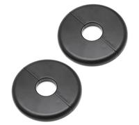Seimneire Lot de 2 rosaces fendues noires de 22 mm, couvercle de tuyau en métal, couvercle de tuyau d'eau, couvercle de tuyau de drainage, bride d'évier, collier mural pour tuyau d'eau de salle de