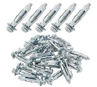 Seimneire Lot de 30 boulons M4 x 32 mm robustes en acier plaqué zinc, boulons d'ancrage Molly pour murs en plâtre, carrelage, cloison sèche