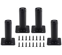Seimneire Lot de 4 pieds de meubles réglables de 96 mm, pieds de rechange robustes en métal pour canapé, meuble TV, canapé, table basse, buffet, armoire, commode