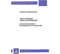 Sein Und Schein, Traum Und Wirklichkeit Herbert Arlt, Manfred Diersch (Auteur)