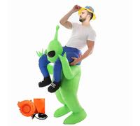 Seinal Deguisement Alien Gonflable pour Adulte,Alien Costume,Deguisement Extraterrestre Adulte,Vert Extraterrestre Carry People pour Carnaval (150-190cm)
