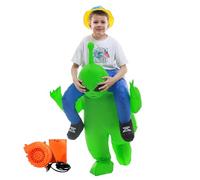 Seinal Deguisement Alien Gonflable pour Adulte,Alien Costume,Deguisement Extraterrestre Adulte,Vert Extraterrestre Carry People pour Carnaval (120-150cm)