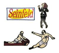 Seinfeld George The Timeless Art of Seduction Dancing Elaine Lot de 4 écussons brodés thermocollants