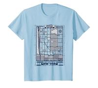 Seinfeld New York Map T-Shirt, Enfant, Bleu Céleste, 3 Ans