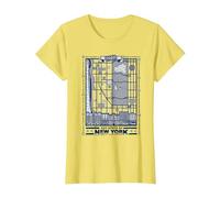 Seinfeld New York Map T-Shirt, Femme, Citron, 3XL