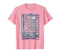 Seinfeld New York Map T-Shirt, Homme, Rose, XL