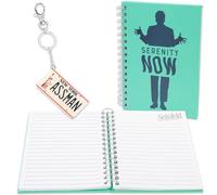Seinfeld Stationery Set for Adults - Comedy Sitcom Merchandise Bundle with Notebook, Keychain, and More | TV Show Gift Set for Men and Women