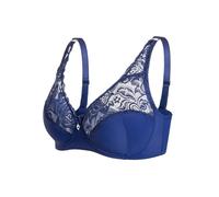 Seins à donner par circonstance Confort Lace Convertible Bralettes en Dentelle pour Femmes avec Bretelles Coussinets Amovibles Mark T Shirt, bleu, 80D