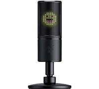 Razer Seiren Emote - USB Streaming Condenser Microphone (Microphone Streaming, Compact avec Support de Choc, directivité supercardioïde, LED Chroma) Noir