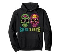 SEIS Siete 67 Dia Los Muertos Sugar Skull Six Seven Mexican Sweat à Capuche