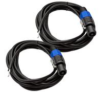 Seismic Audio PADJHome SPRW15Pair Câble de 4,6 m vers prise jack Speakon pour haut-parleur, calibre 16, audio PADJHome