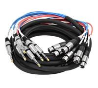Seismic Audio - SAXT-8x15F - Câble serpent XLR femelle 8 canaux 4,6 m vers TRS 6,35 mm