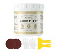 SEISSO 510g Mastic à Bois Blanc, Mastic à Bois Décoratif, Rebouche Bois pour réparer rayures, fissures, rainures, trous et dommages