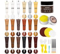 SEISSO Kit réparation parquet 34 pièces, cire et stylos de retouche bois