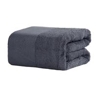 SEISSO Lot de 2 Draps de Bain 100% Coton - Serviettes Extra-Douces, Haute Absorption, Séchage Rapide, 524 GSM, Taille XXL (90 x 180 cm), Gris Foncé