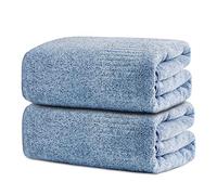 SEISSO Lot de 2 Serviettes de Bain Drap de Bain Extra Absorbantes et à Séchage Rapide pour Salle de Bain Grande Serviette de Bain en Fibre de Bambou (30%) 88×160 CM,Violet