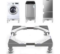 SEISSO Support Réglable pour Lave-linge, Sèche-linge et Réfrigérateur, Anti-vibrations et Réduction du Bruit, Largeur/Longueur 45-65 cm, Hauteur 10,5-13 cm, Capacité de Charge 300 kg