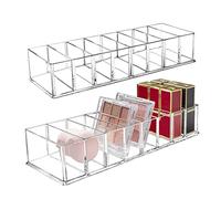 Seitop Lot de 2 organiseurs de maquillage amovibles, 8 compartiments en acrylique pour cosmétiques, bijoux, tiroirs transparents pour commode, salle de bain, cuisine