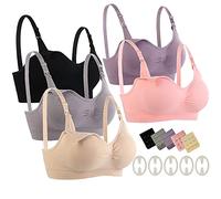 Seitop Lot de 5 soutiens-gorge d'allaitement sans couture, Multicolore, Taille M