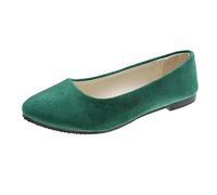 seiveini Chaussures Plates pour Femmes Ballerines Plates Chaussures de Travail Confortable Slip-on Plat Ballerine à Bout Pointu pour Femme Affaires Mariage Décontractée Ballet Flats A Vert 41 EU