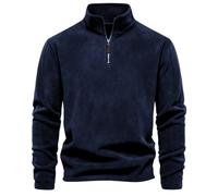 seiveini Pull en Polaire Homme Hiver à col Roulé 1/4 Zip Sweat d'hiver avec Demi-Fermeture Éclair Doublure Chaud Sweatshirt Thermique Veste sous-Pull Décontractée
