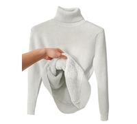 seiveini Pull Femme à Col Roulé Hiver Doublure en Peluche épaissie Pullover en Tricot Chaud sous-Vêtement Thermique Slim Fit Chandails