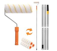 Seivunol 23cm Rouleau Peinture avec Perche Réglable 191cm et 4 Manchon | Rouleau Peinture Mur Intérieur, Acier Inoxydable Kit Rouleau Peinture, Idéal pour Murs, Plafonds, Grandes Surfaces