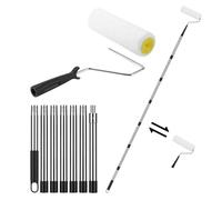 Seivunol 23cm Rouleau Peinture avec Perche Réglable 2,1m, Acier Inoxydable | Rouleau Long pour Murs et Plafonds, Manchon Anti-Peluches Haute Densité, Outil de Peinture Professionnel pour Grandes Surface