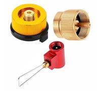 SEIWEI Ensemble adaptateur de gaz pour réchaud de camping, convertisseur de | Adaptateur de bouteille de gaz et valve de recharge, outil de connecteur de tuyau de bouteille de gaz portable