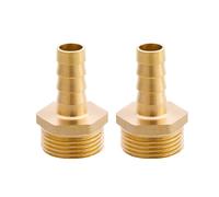 SEIWEI G 3/4" Raccord fileté mâle x 12 mm Connecteur de tuyau d'arrosage cannelé, adaptateur coupleur de jonction de tuyau d'arrosage en laiton, accessoires de raccordement pour tuyaux de jardin (2