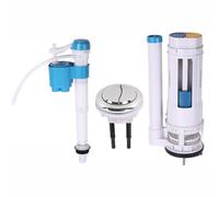 SEIWEI Kit de remplacement pour système de chasse d'eau WC avec double valve de chasse d'eau avec bouton poussoir Installation facile 260 mm + 58 mm