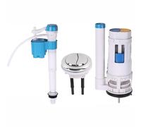 SEIWEI Kit de remplacement pour système de chasse d'eau WC avec double valve de chasse d'eau avec bouton poussoir Installation facile 210 mm + 58 mm