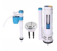 SEIWEI Kit de remplacement pour système de chasse d'eau WC avec double valve de chasse d'eau avec bouton poussoir Installation facile 290 mm + 58 mm