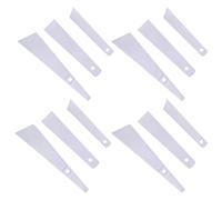 SEIWEI Lot de 12 spatules à colle en plastique blanches pour travaux sur papier et cuir, kit de bricolage pratique pour travaux de mastic