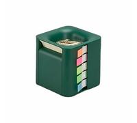 SEIWEI Organiseur de bureau polyvalent 5 en 1 avec support pour notes adhésives, notes et drapeaux d'index, boîte cube compacte en ABS pour bureau, école, maison et projets de bricolage (vert)