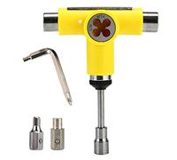 SEIWEI Outil de skateboard portable en T pour réparation de longboard - Outil multifonction pratique avec n T à cliquet - Jaune