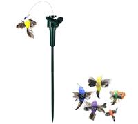 SEIWEI Papillon de jardin, énergie solaire/à piles, colibri volant, oiseau de simulation de papillon pour jardin, cour, plantes, fleurs, patio, paysage (couleur aléatoire)