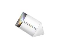 SEIWEI Prisme triangulaire en verre optique K9 transparent triple pour effets de photographie, physique, enseignement, spectre lumineux (50 mm)
