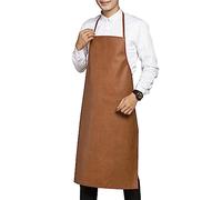 SEIWEI Tablier imperméable pour homme - Noir - Tablier de travail en caoutchouc vinyle - Tablier de travail industriel et chimique - 88,9 cm, marron, taille unique