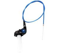 SEIYOGDS Poignée D'accélérateur Avec Câble, Tirage Rapide 50cc Poignées de Guidon de 7/8 Pouces Kit de Câble pour Quad ATV Quad Pit Dirt Bike (Bleu)