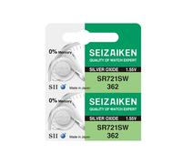 Seizaiken 362 SR721SW Pile pour montre à oxyde d'argent 1,55 V 0 % Hg (2 piles) fabriquées au Japon par Seiko