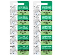 Seizaiken 362 SR721SW Pile pour montre oxyde d'argent 1,55 V 0 % Hg (10 piles) fabriquées au Japon par Seiko