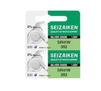 Seizaiken 392 SR41W 1,55 V 0 % Hg Pile pour montre à l'oxyde d'argent (2 piles) fabriquée au Japon par Seiko