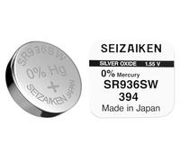 SEIZAIKEN 394 SR936SW Lot de 10 piles bouton pour montre à l'oxyde d'argent 1,55 V 0 % mercure 100 % fabriquées au Japon