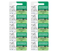 Seizaiken Seiko 337 SR416SW Lot de 10 piles oxyde d'argent pour montre 1,55 V 0 % Hg